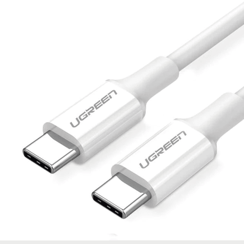 Cable USB-C a USB-C | 1 Metro | Carga Rápida de hasta 60W | Transferencia de datos de 480 Mbps | PD3.0 | QC 4.0/3.0/2.0 | FPC | AFC | Duradero y Flexible| Caja ABS | Cubierta de TPE | Color Blanco | 2 años de Garantía. - SayulitaWifi