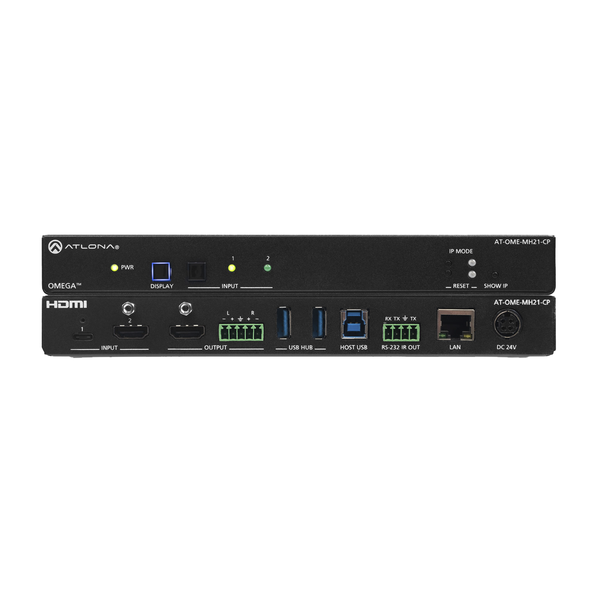 Matriz de dos entradas con entradas USB-C y HDMI, además de concentrad ...