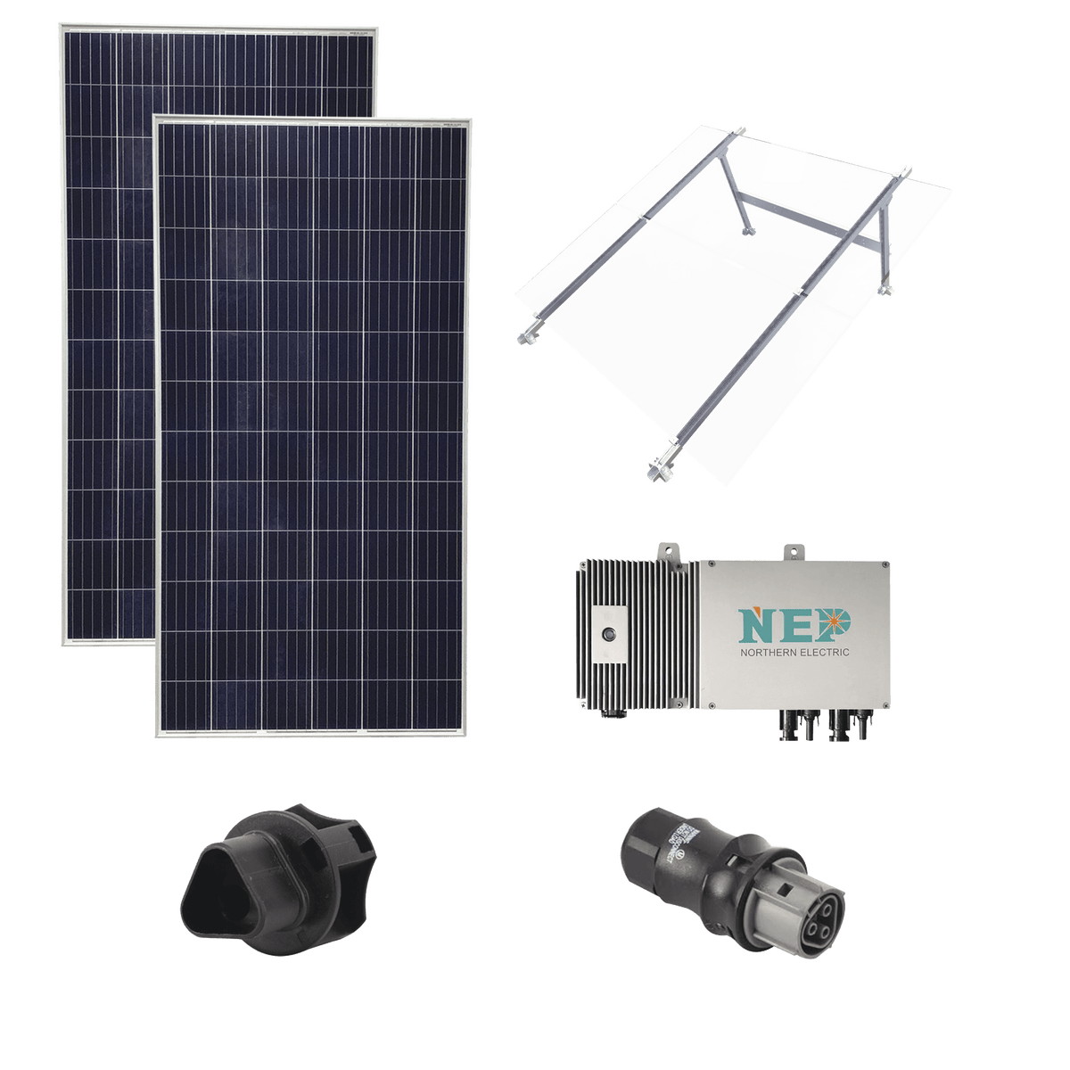 Kit Solar para Interconexión de 550 W de Potencia, 127 Vca con Microin ...