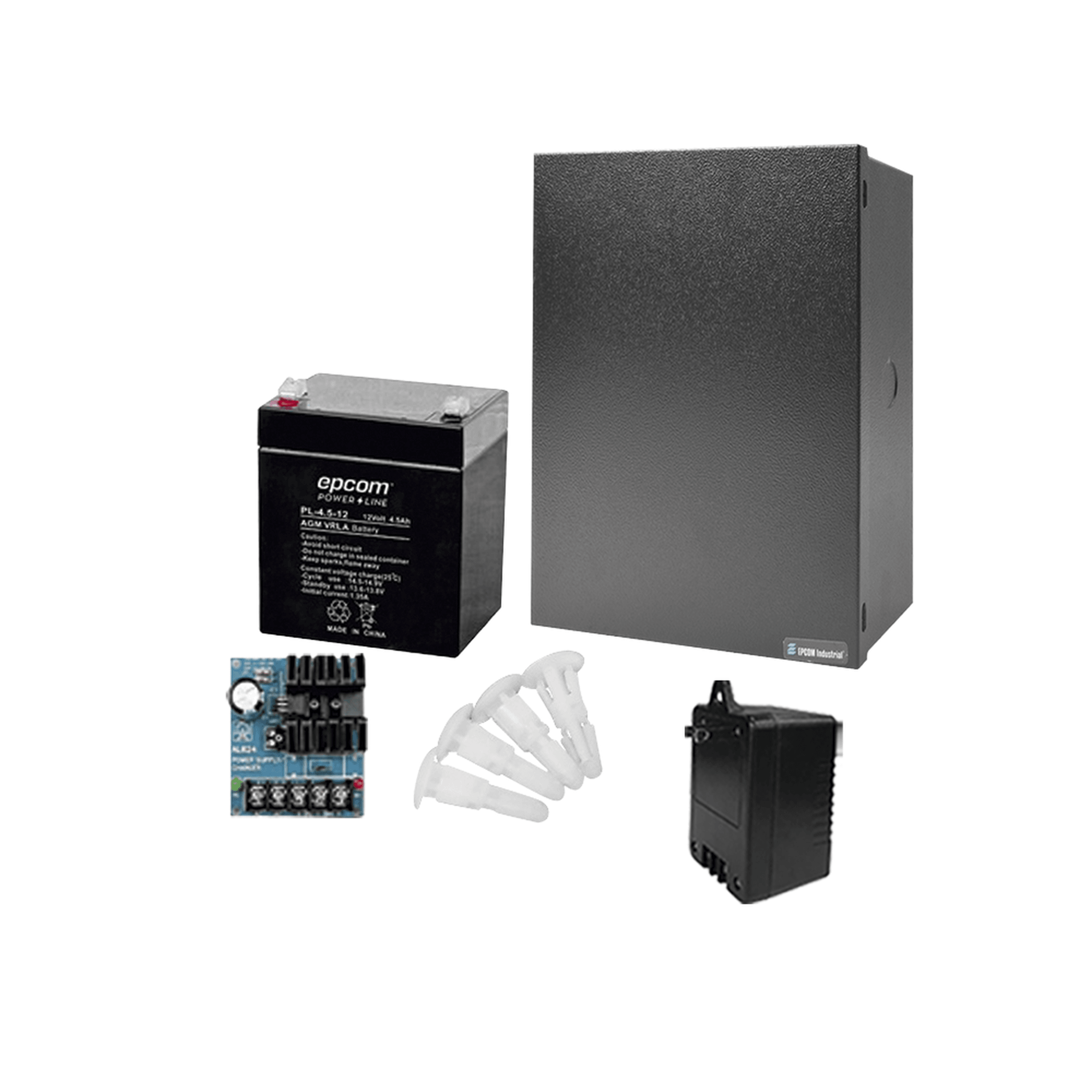 Kit con Fuente ALTRONIX ( AL624 ) con salida de 12 Vcc a 0.75 Amper, i ...