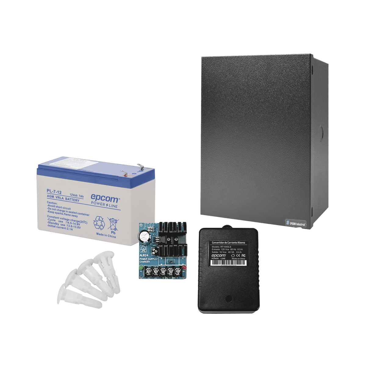 Kit de Fuente ALTRONIX ( AL624 ) con salida de 12 Vcc a 1.2 Amper, inc ...